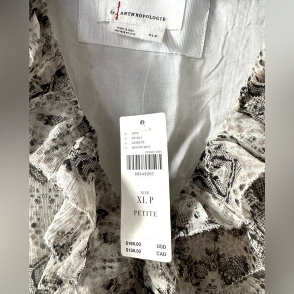 NWT XLP By Anthropologie Sleeveless VNeck Ruffle Mini Dress - Picture 16 of 16